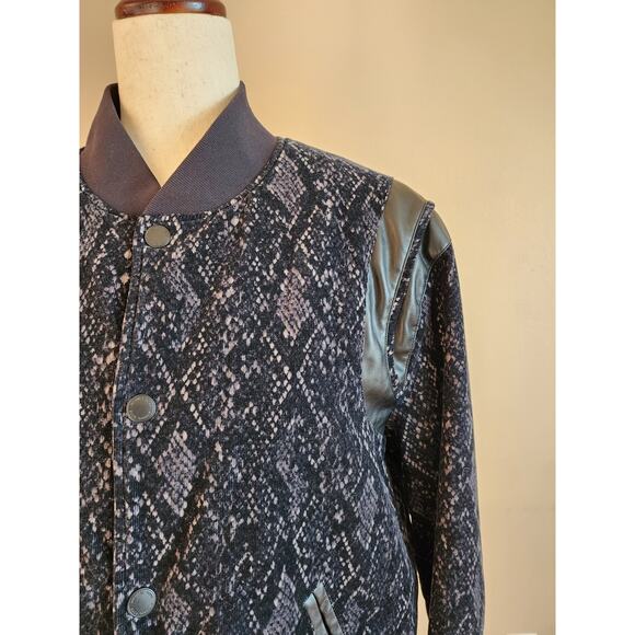 Michael Kors Men's Corduroy Bomber Jacket Snakeskin Size Large - Picture 9 of 10